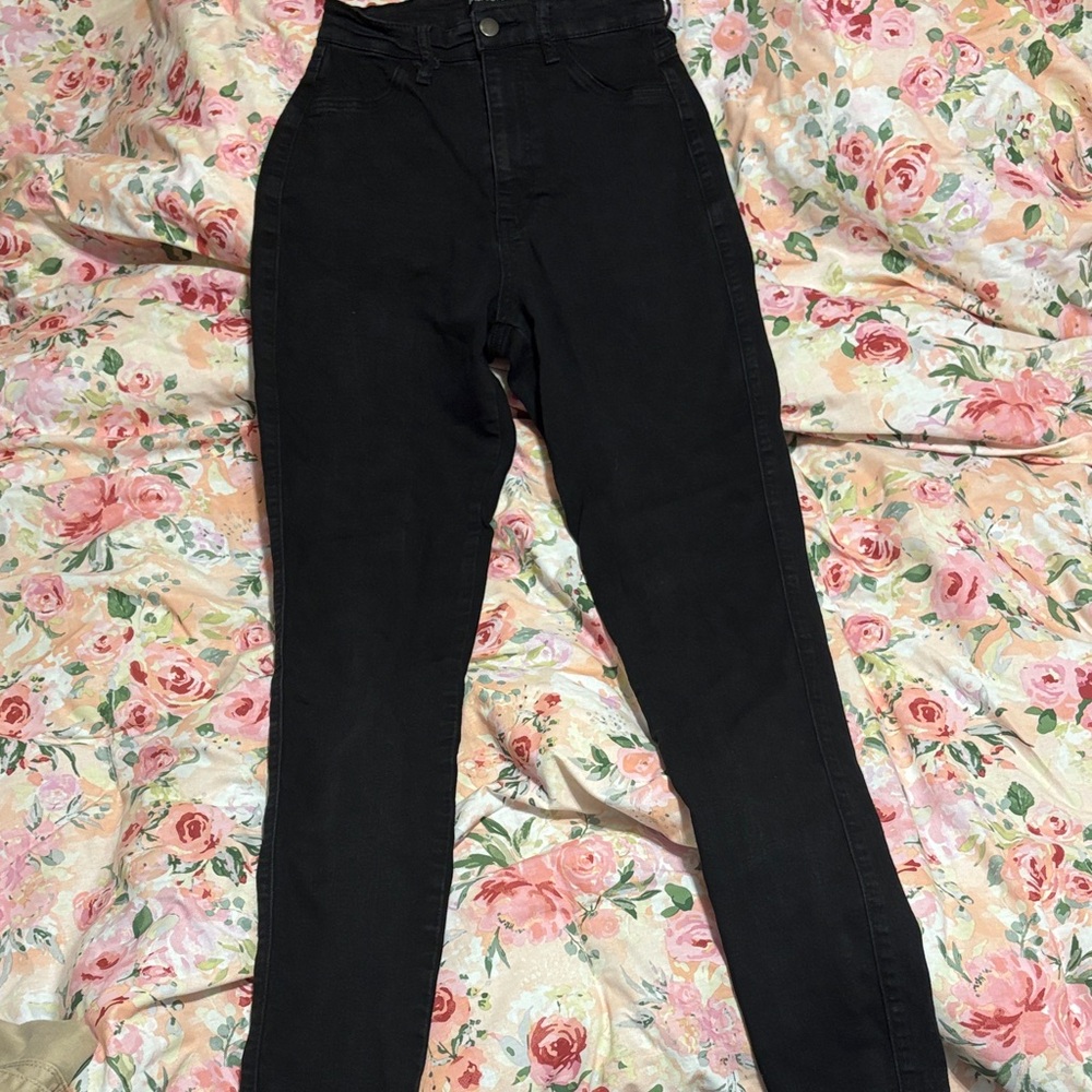 Fashion Nova Classic High Waist Skinny Jeans - Black - Size 9